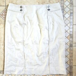 White House Black Market Cream Skirt